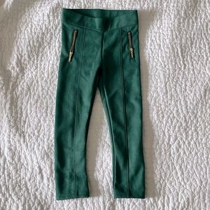 Janie and Jack Toddler Girl Green Suede Pants